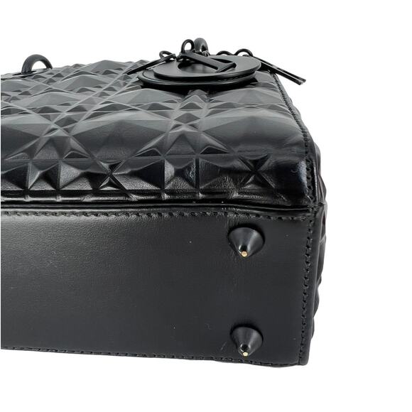 Dior My ABCDior Lady Dior Bag Diamond Motif Cannage Calfskin Small - Black - Picture 11 of 16